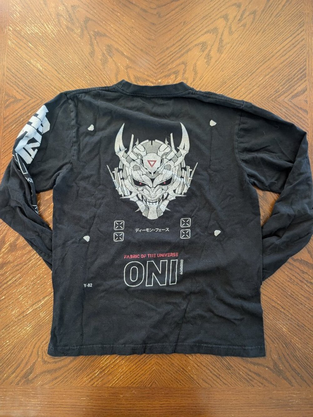 Fabric Of The Universe ONI Long Sleeve  Double-Sided Graphic T-Shirt Size XL